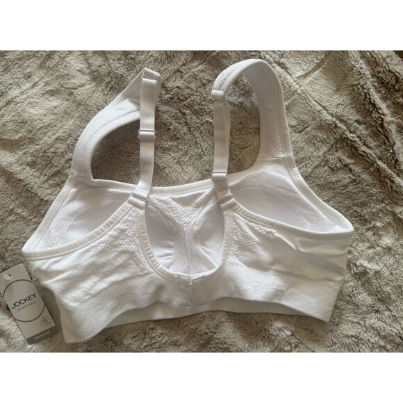 NWT Jockey Forever Fit Lightly Lined Active Lifestyle Medium Sports Bra White - Picture 5 of 10